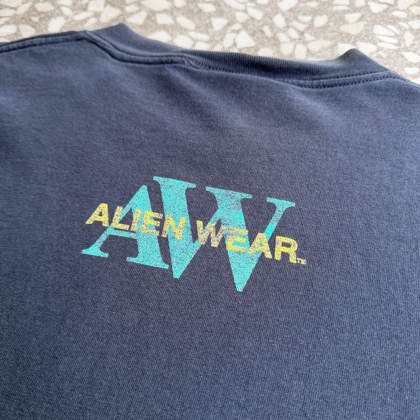 TULTEX / 90’s usa製 Calvin klein parody size XL タルテックス　アメリカ製　エイリアンTシャツ　フォト　顔 UFO 　ツラ抜群 sk8