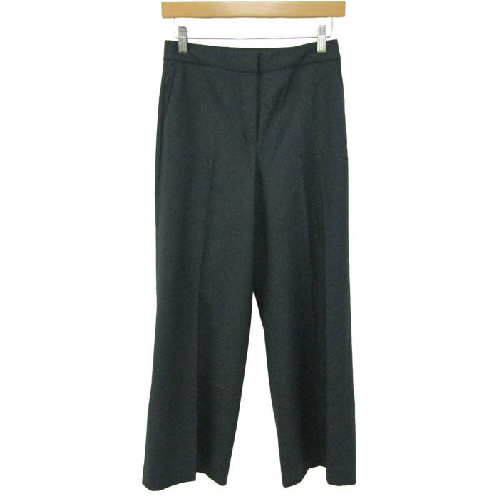 セオリーリュクス パンツ スラックス ボトムス ウール混 ストレッチ 日本製 レディース 36サイズ ダークグリーン theory luxe 【中古】