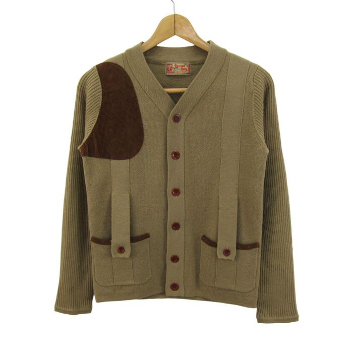 ビームスボーイ カーディガン トップス ウール レディース BOYサイズ オリーブベージュ BEAMS BOY 【中古】