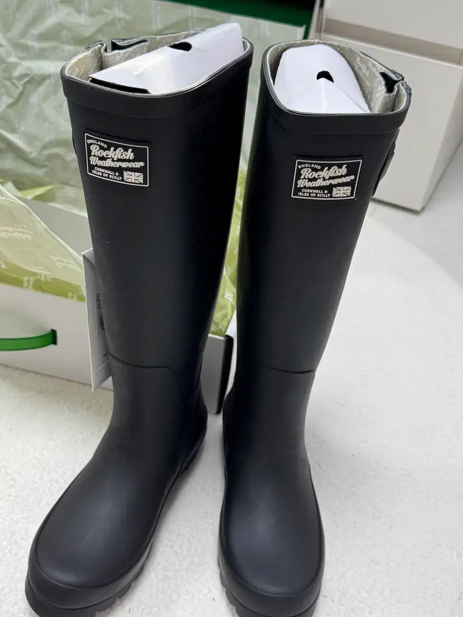 送料無料/新品 락피쉬웨더웨어 (TraditionalWeatherwear) ロング レインブーツ ブラック3 (230)