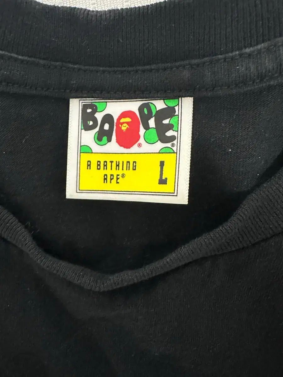 アベイシングエイプ カレッジ Tシャツ ブラックL
