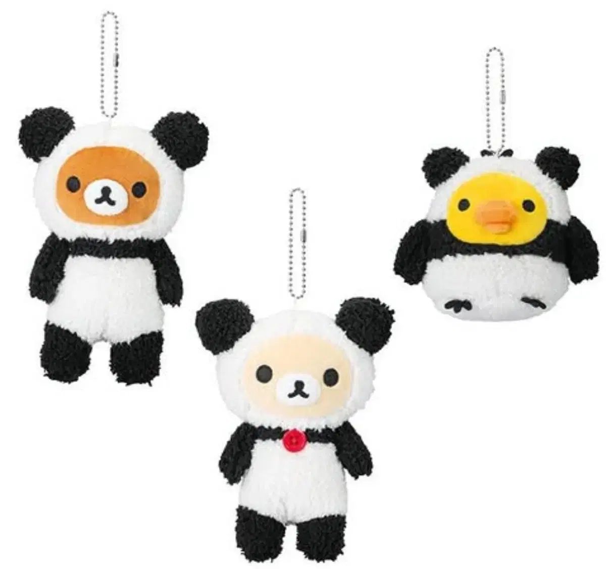 新品) リラックマ パンダ ぬいぐるみ マスコット キーホルダー
