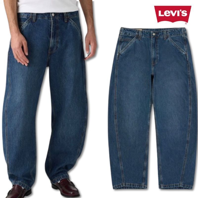 リーバイス Levi’s バギー バレルジーンズ デニム BAGGY BARREL JEANS ネイビー NAVY DARK WASH メンズ 0057O-0001