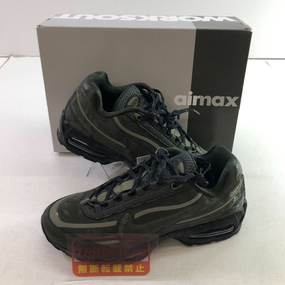04w6969∞※【中古】 WORKSOUT × NIKE AIR MAX 95 SP ワークスアウト × ナイキ エアマックス95 SP ビッグバブル ユニフォーム HQ0263-300 セコイア/ブラック 27.5cm スニーカー 【八王子店】