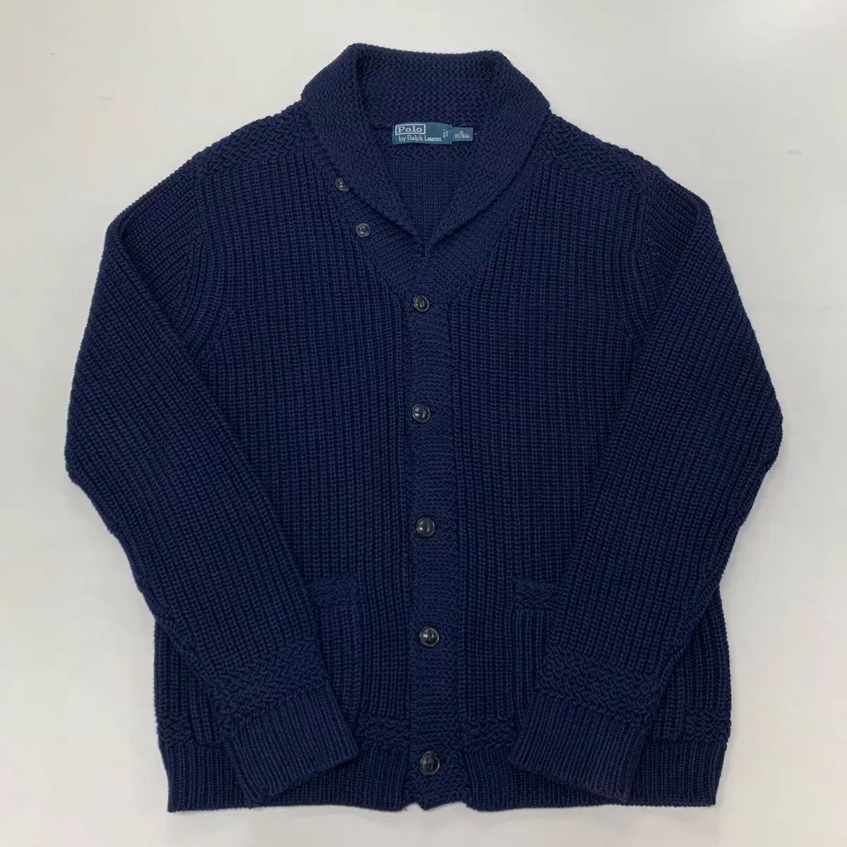 ポロ ラルフ ローレン ショールカラー ニット カーディガン (XL)