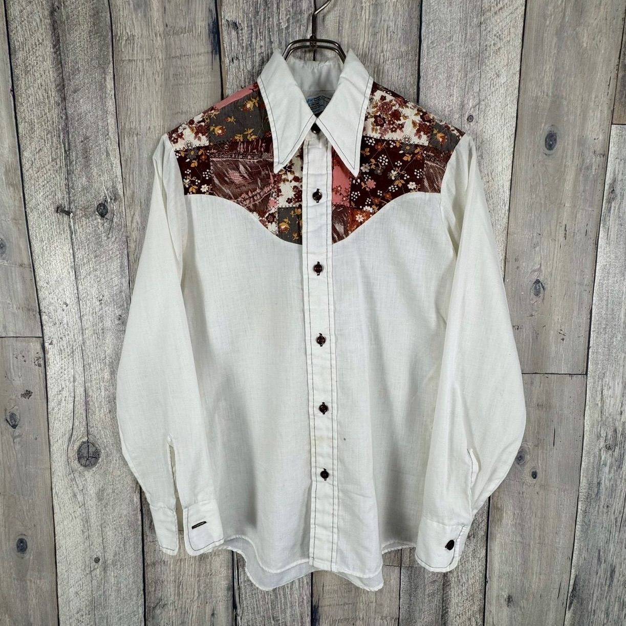 OLD JC Penney 70s ジェイシーペニー NO IRON 衿芯 襟芯 長袖 シャツ 