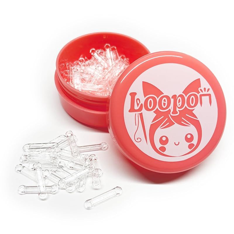 （180個入り, 透明クリア） ルーポン バレエ 衣裳 ムシ作り革命 Loopon 衣装 のムシ／ループ 衣類用 雌ホック 前カン マエカン 鍵ホック カギホック