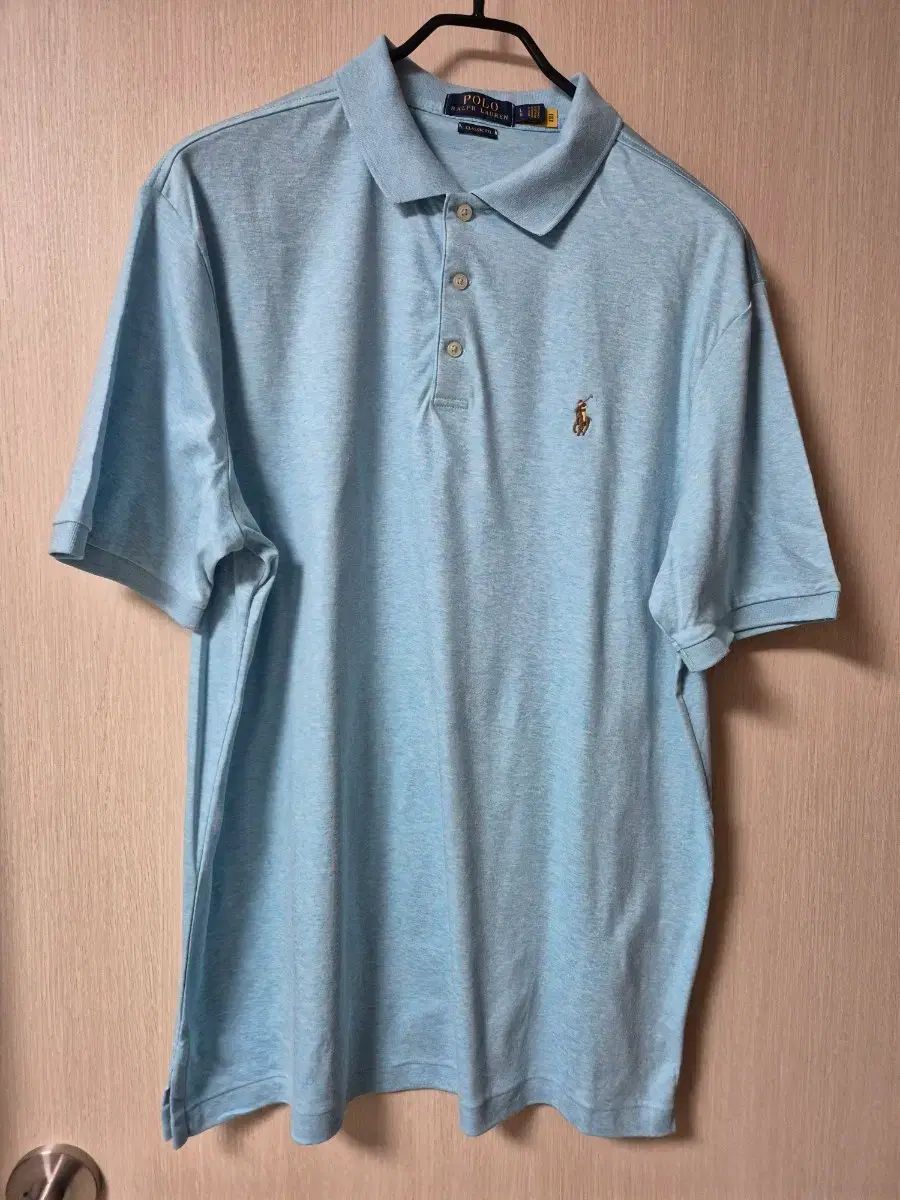 (正規品) POLO RALPH LAUREN ポロラルフローレン スカイブルー 半袖 カラーTシャツ Tシャツ QR新モデル large