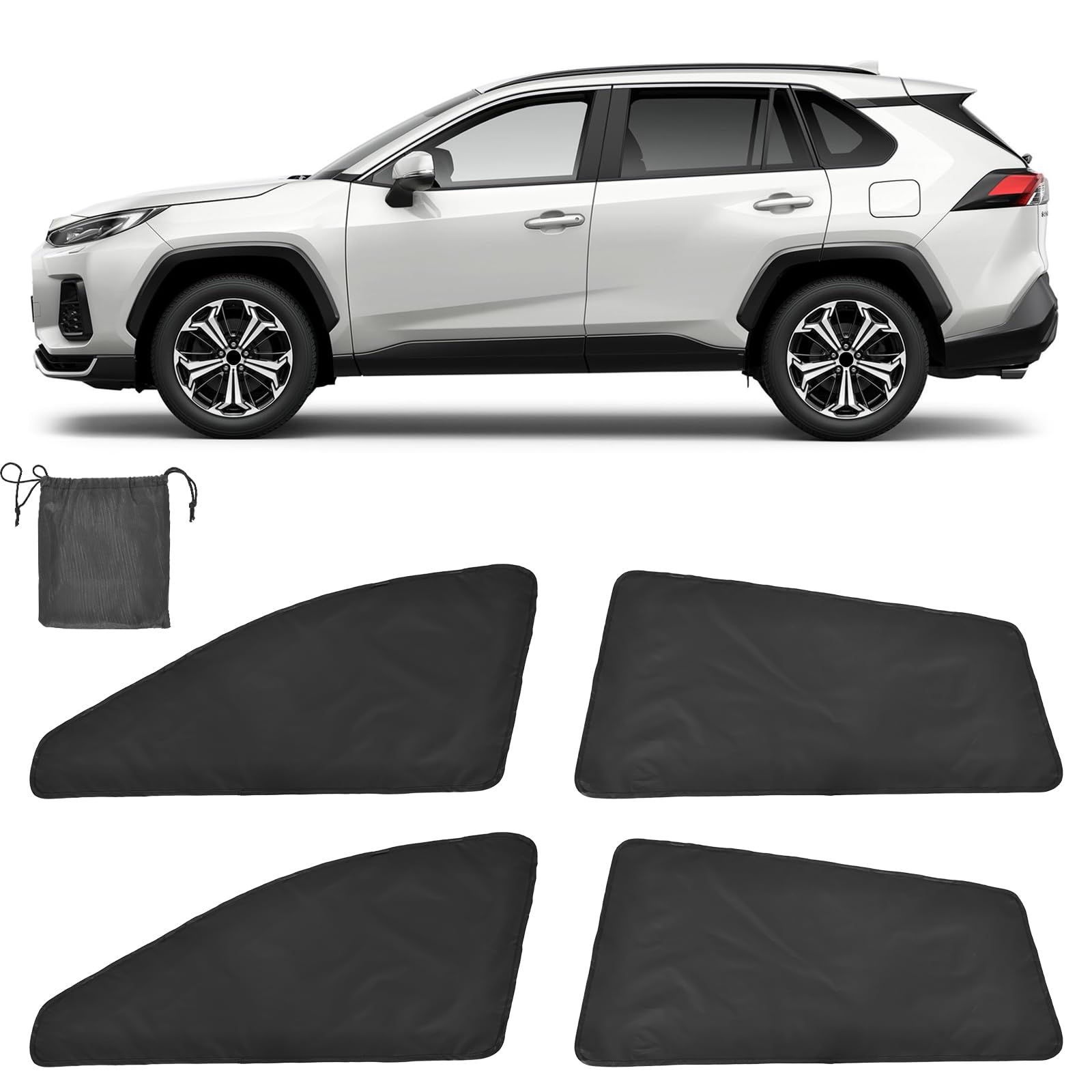 ZATOOTO トヨタ RAV4 50系 車種専用 遮光カーテン 車中泊 車用カーテン 楽らくマグネット 完全遮光 目隠し 運転席 日除け サンシェード サイド 車種専用設計 磁石貼付 プライバシー保護 収納袋付き 4枚セット HJZC08- 30f4b8b1 6,360円