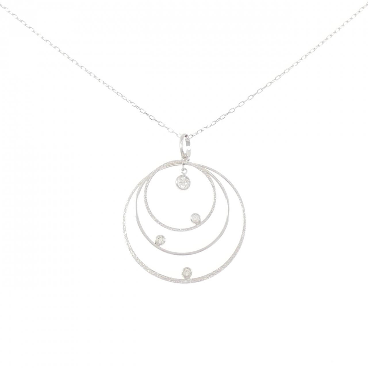 K18WG ダイヤモンド ネックレス 0.12CT