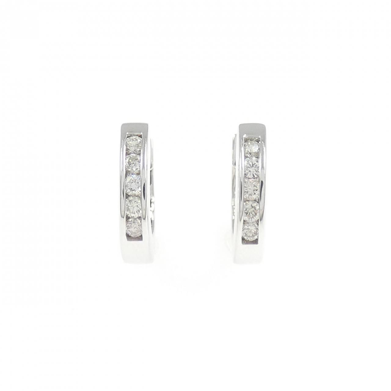 K18WG ダイヤモンド ピアス 0.30CT