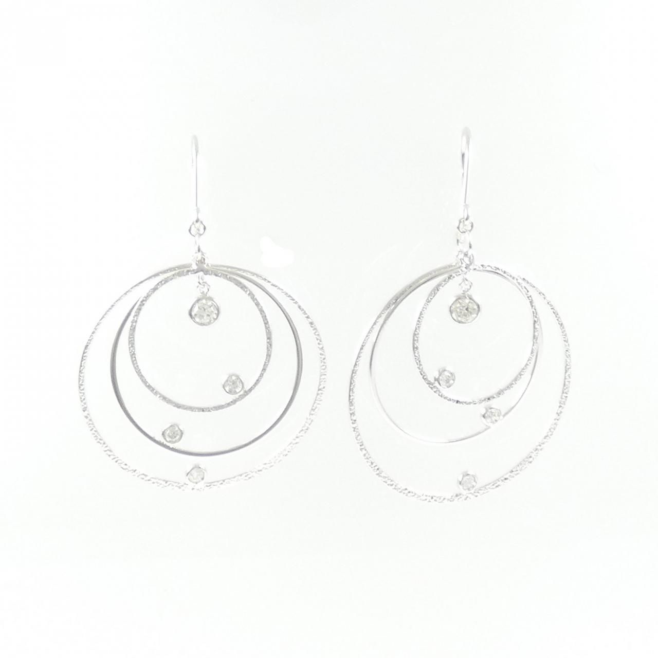 18KWG ダイヤモンド ピアス 0.24CT