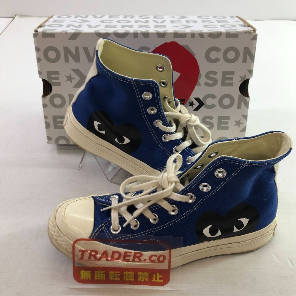04w6971∞※【中古】 Comme des Garçons PLAY x Converse Chuck 70 High コムデギャルソンプレイ x コンバース チャック70 ハイ 171846C ブルークォーツ 24cm スニーカー 【八王子店】