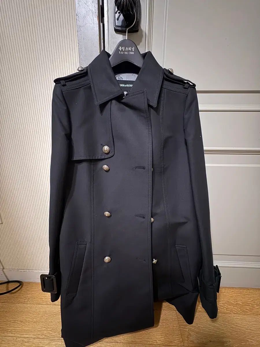 ZADIG&VOLTAIRE ザディグ・エ・ヴォルテール ブラック トレンチ コート