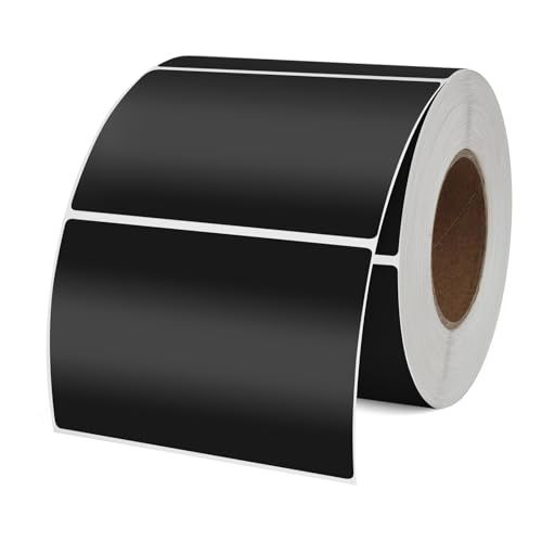 黒 カラーラベル ロール ラベルシール 50ｘ100mm 防水 ステッカー はがせる 矩形シール 手書きステッカー 名前ラベル ラベルステッカー 事務用品 オフィス用 シール 500枚入送料無料 73222839