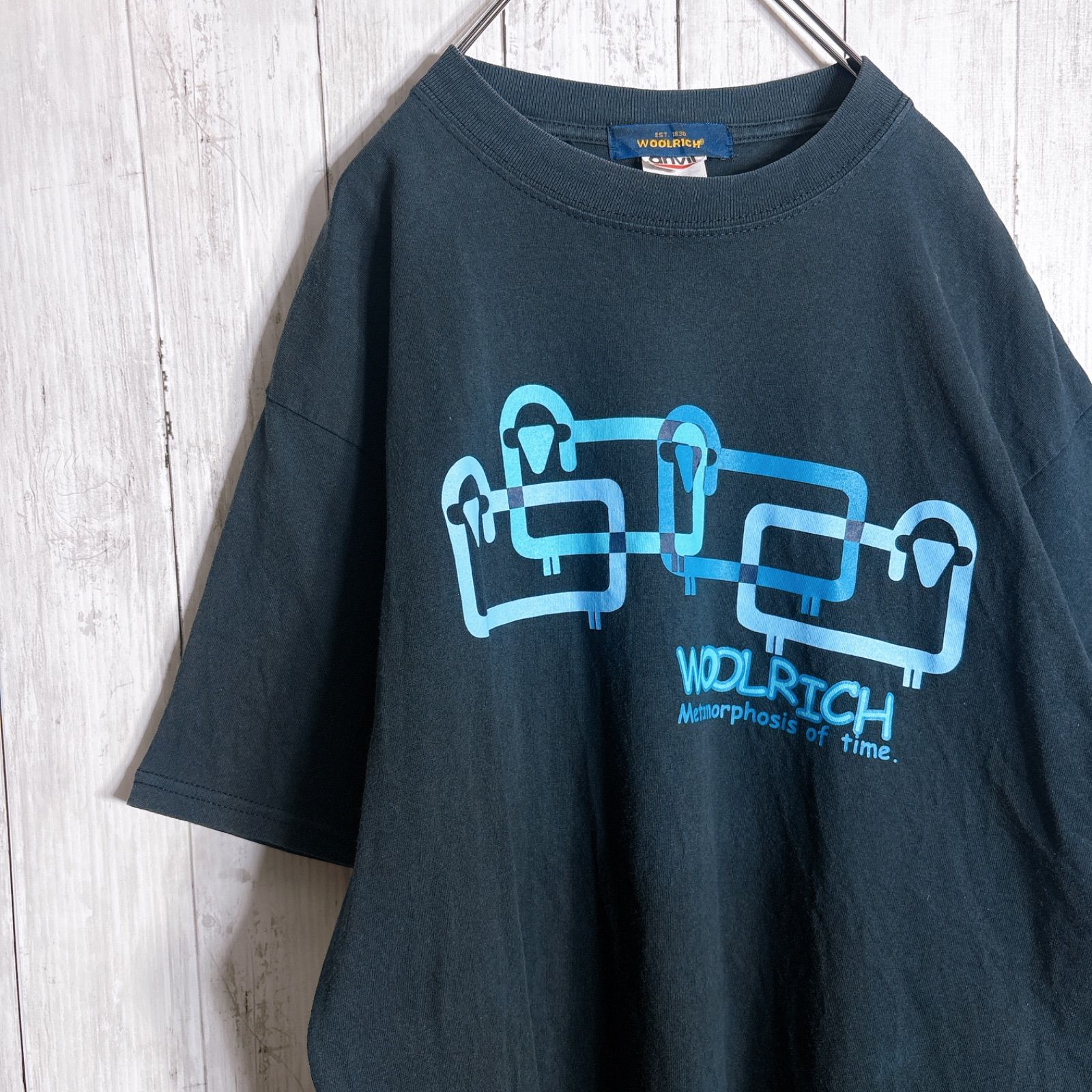 【最高モデル】00s Vintage 古着 anvil WOOLRICH ウールリッチ 半袖Tシャツ #wo61