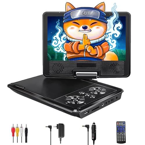 Surfola ポータブルDVDプレーヤー 9.5型/7.5インチ ミニCD/DVDプレーヤー コンパクト リージョンフリー CPRM対応 ５時間連続再生 USB/SDカード対応 レジューム機能 270°回転/180°反転 持ち運び AV入出力 TV同期再生★