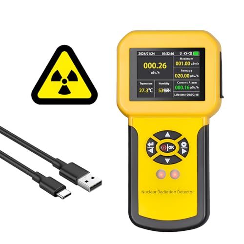 放射線測定器 高精度 核放射線検出器 ガイガー カウンター 核放射計 LCD ディスプレイ 放射性検出器検出ベータ ガンマ X 線 CPM レベル アラーム付き、充電式放射線モニター AP-886A★m 28cee374