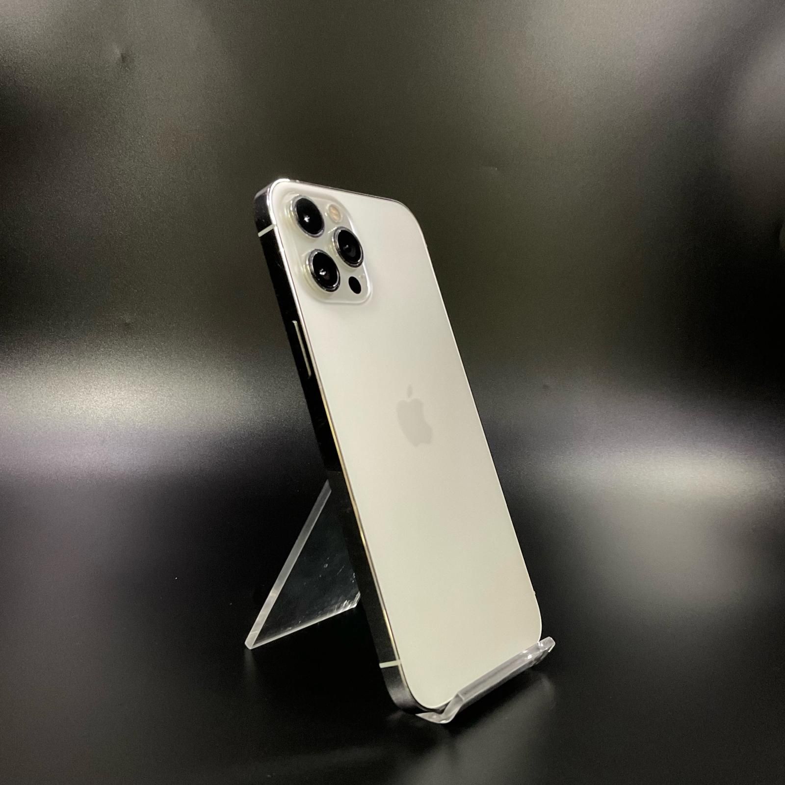 【全額返金保証】【最速発送】 iPhone 12 Pro Max 128GB シルバー 楽天モバイル SIMフリー 白ロム 動作確認済 80%
