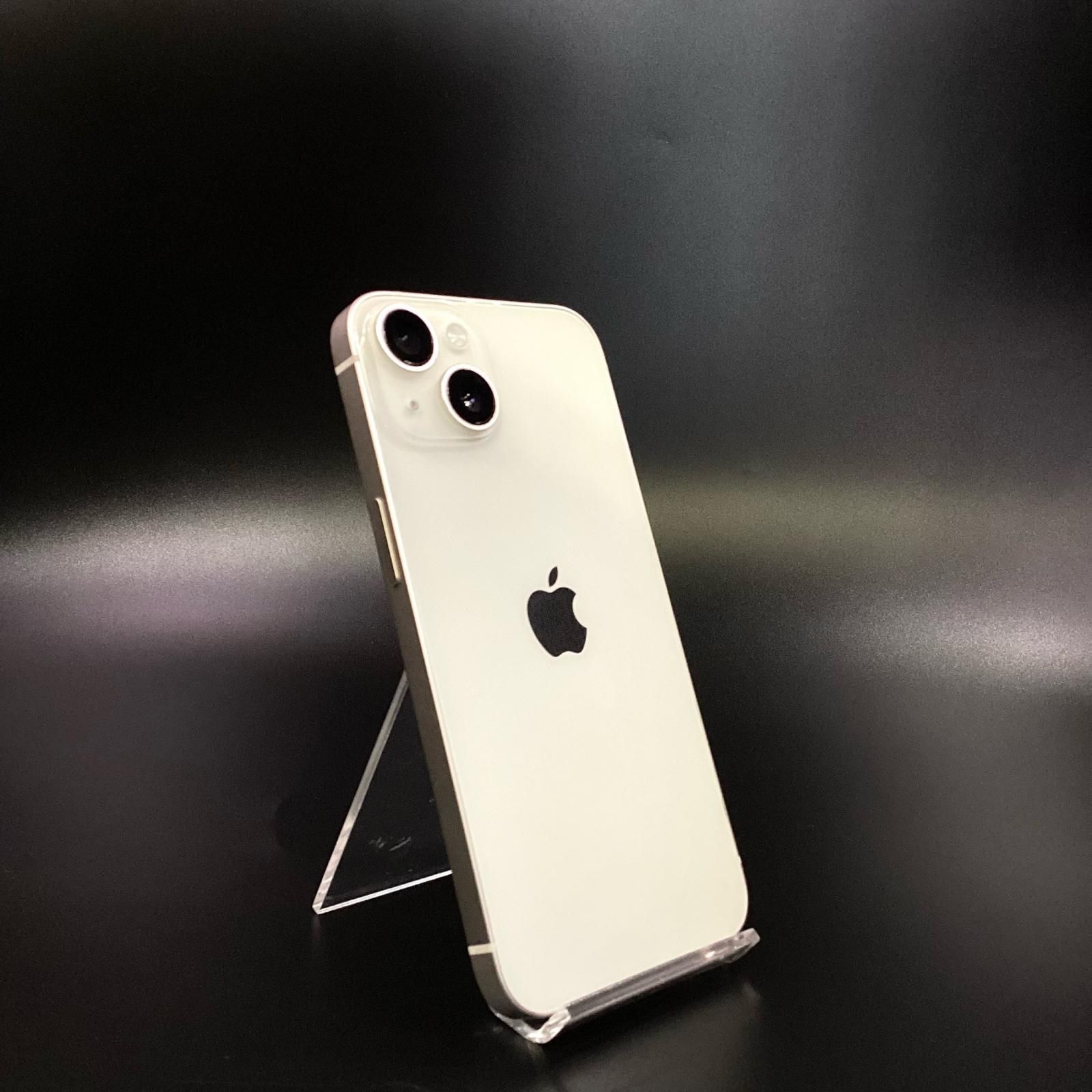 【全額返金保証】【最速発送】 iPhone 14 128GB スターライト SIMフリー 白ロム 動作確認済 77%