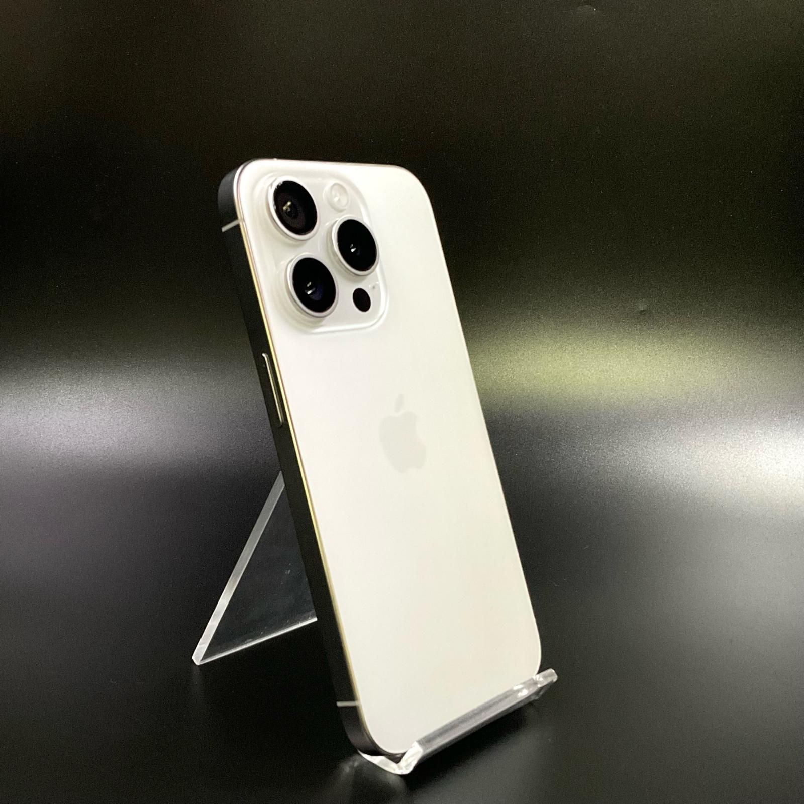 iPhone15 白色　SIM無し iPhone 15 Pro 128GB 白 Titanium SIMフリー 難有 - メルカリ