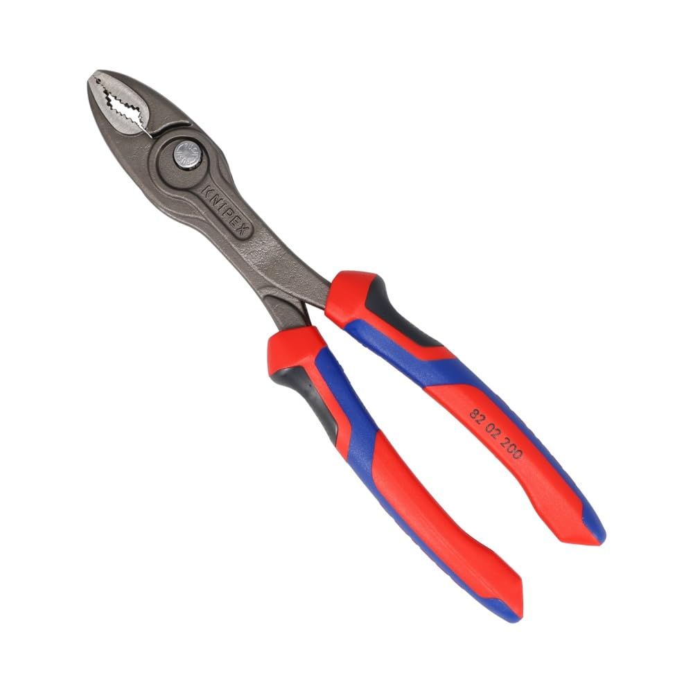 KNIPEX クニペックス ツイングリップ スリップジョイントプライヤー 開口幅調整可能 ネジ外し 摩耗したボルト ナットなどあらゆるものをしかっかり掴める コンフォートハンドル 200mm 台紙付 8202-200SBｍａ