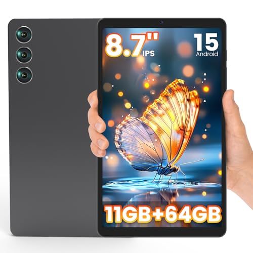 Azeyou タブレット 8.7インチ Android15 10+64GB 1340*800 IPS画面 5000mAhバッテリー アンドロイド タブレット 8.7インチ Type-C OTG 無線投影 顔認証 WidevineL1対応 GM cc9db13e