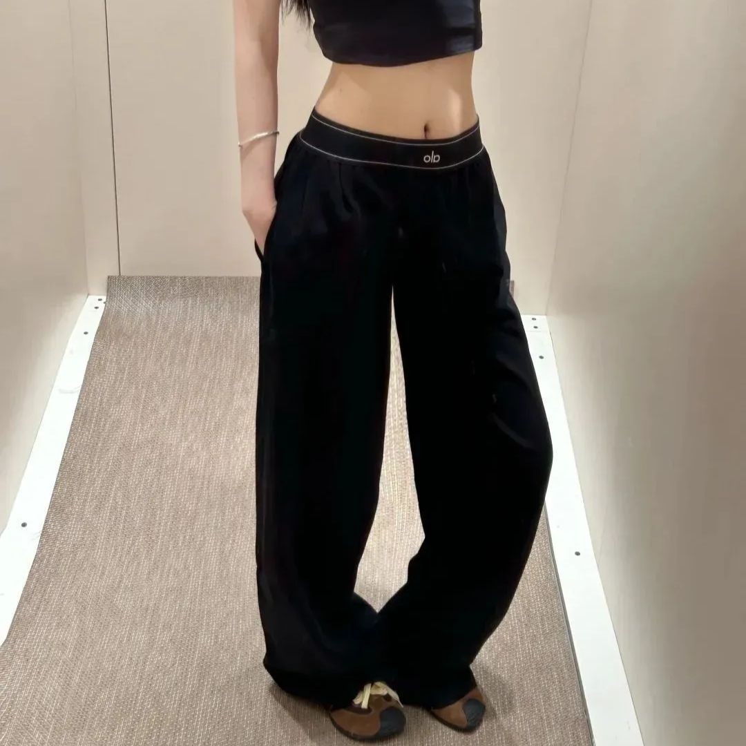 新品 Alo Yoga パンツ ボトム トラウザー アローヨガ ブラック