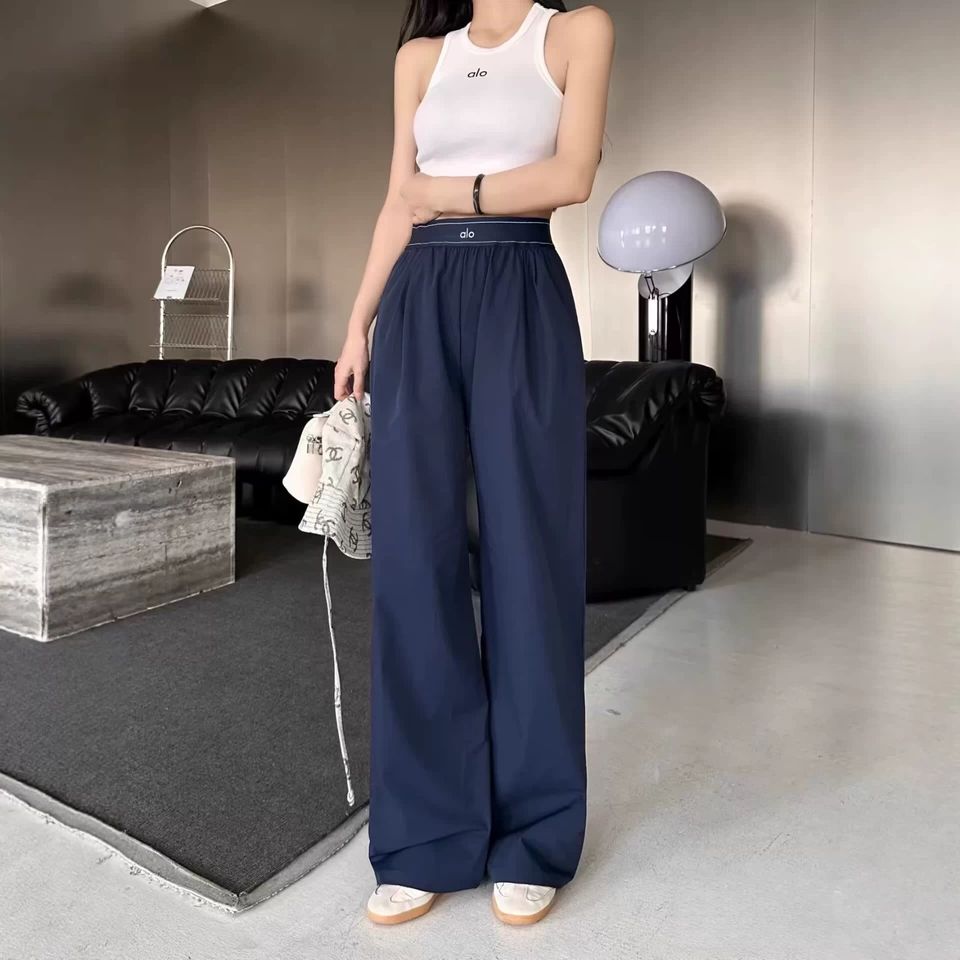 新品 Alo Yoga パンツ ボトム トラウザー アローヨガ ブラック