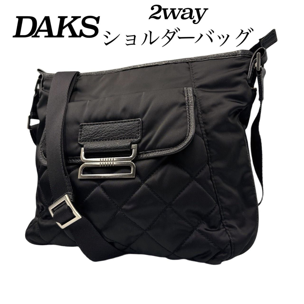 美品✤【DAKS／Daks／ダックス】2way ショルダーバッグ（肩掛け・斜め 
