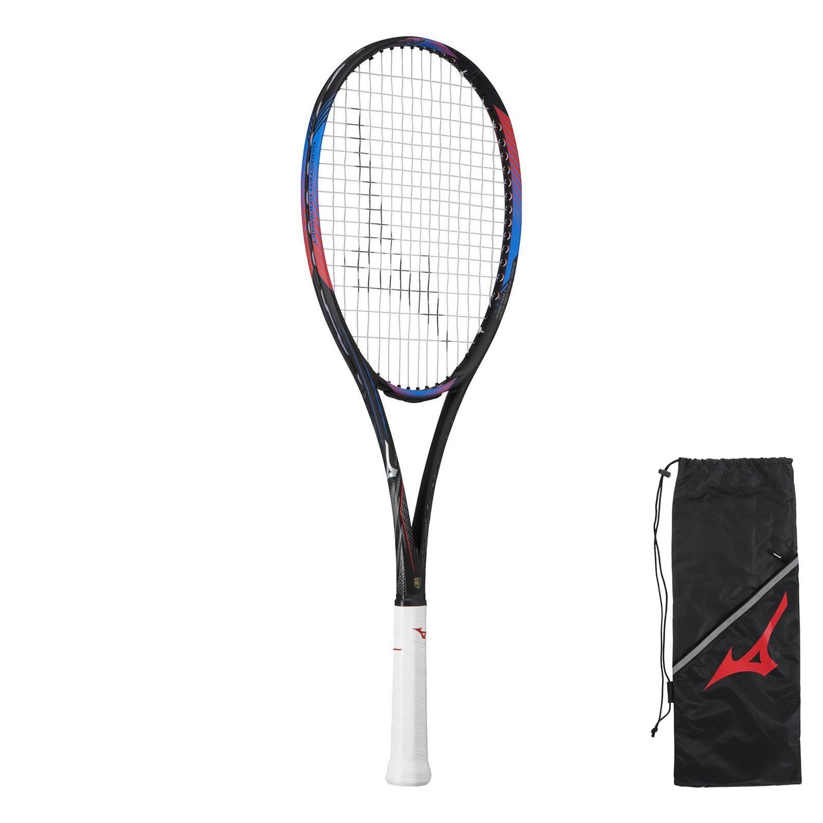 新品 ミズノ（MIZUNO） ソフトテニスラケット D FORCE S-10 63JTN26425 後衛向け（レッド×ブルー/0U/Men's）