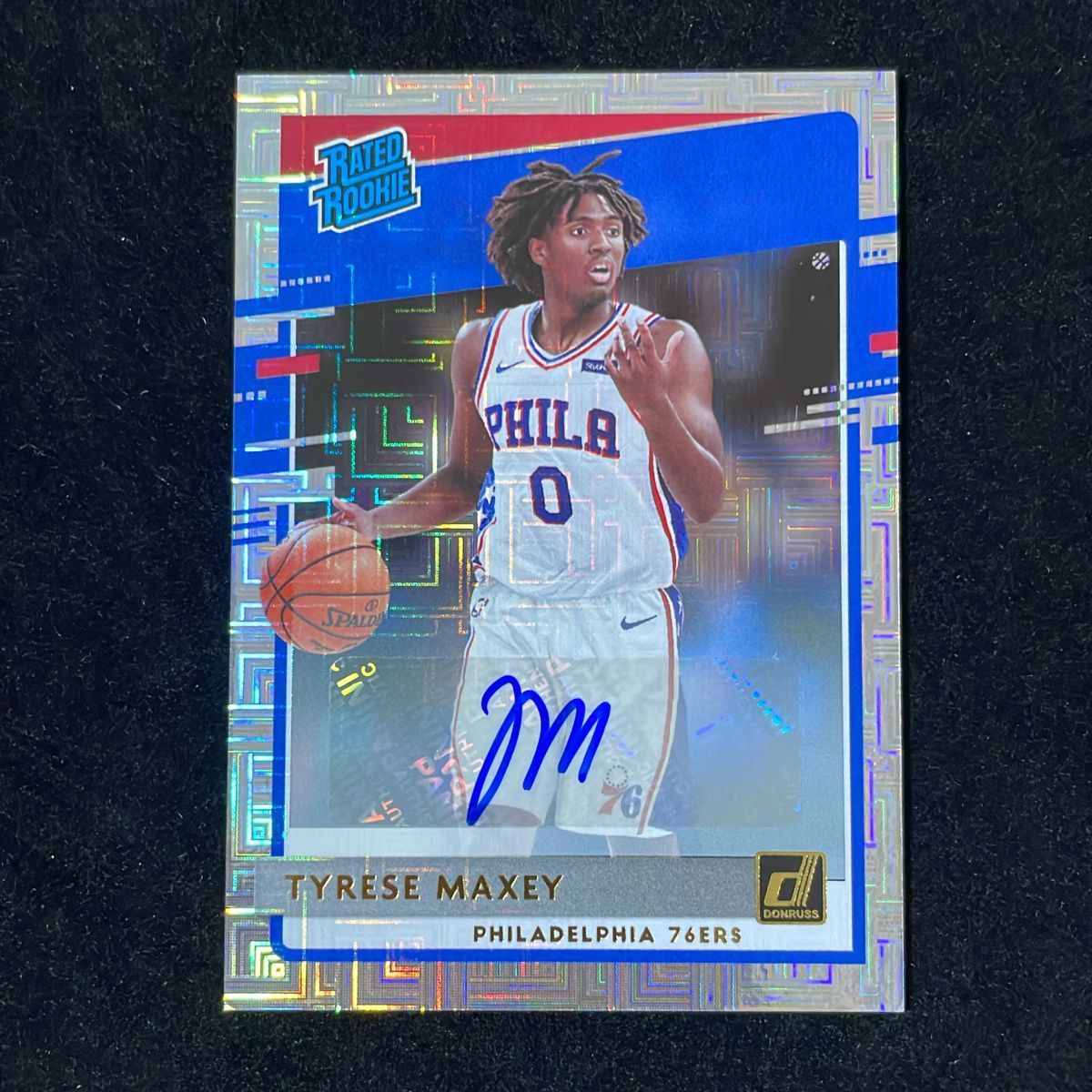 Tyrese Maxey タイリース・マクシー Panini Donruss Rated Rookie 2020-21 RC Auto サイン 直筆 セブンティシクサーズ 76ers