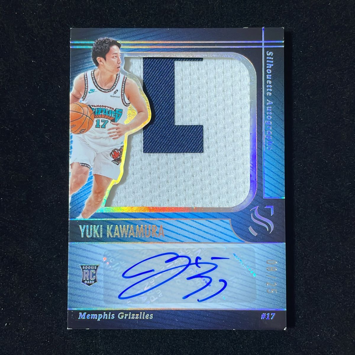 【25枚限定】河村勇輝 Kawamura Yuki Panini Silhouette 2024-25 /25 RPA RC Patch Auto サイン 直筆 グリズリーズ Grizzlies