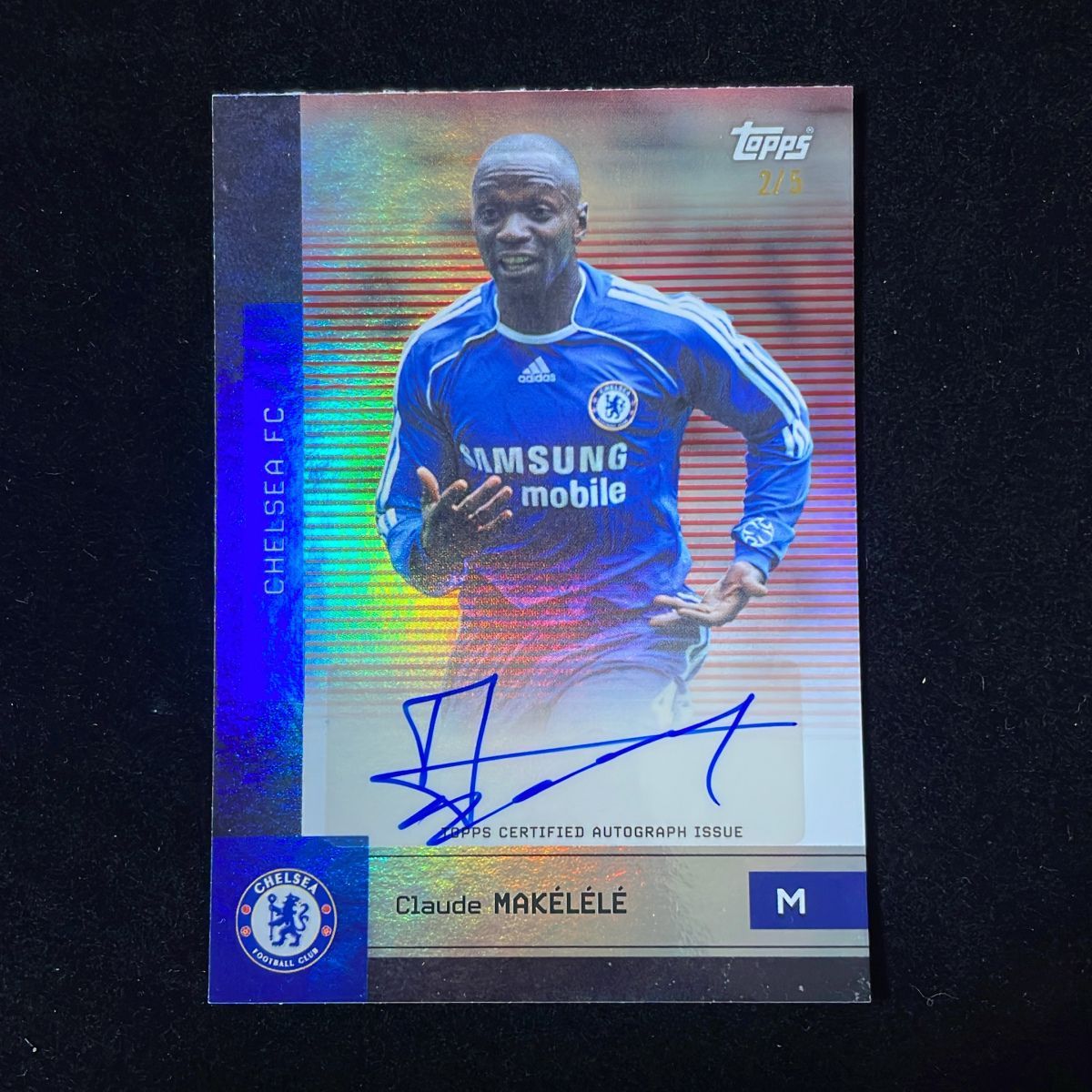 【激レア 5枚限定】Claude Makelele クロード・マケレレ Topps Team Set 2025-26 /5 Auto サイン 直筆 Chelsea