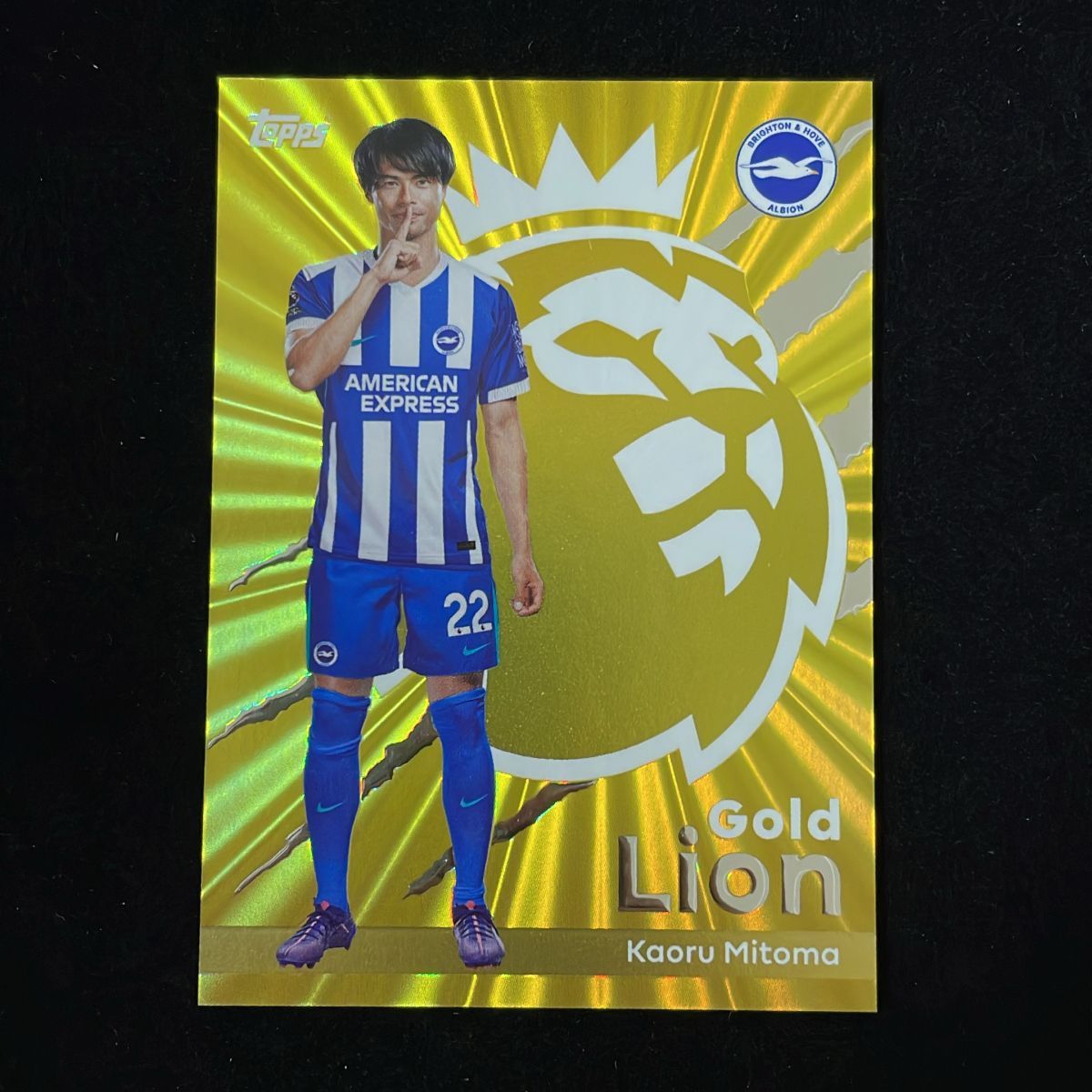 三笘薫 Kaoru Mitoma Topps EPL Gold Lion 2025-26 Brighton - メルカリ