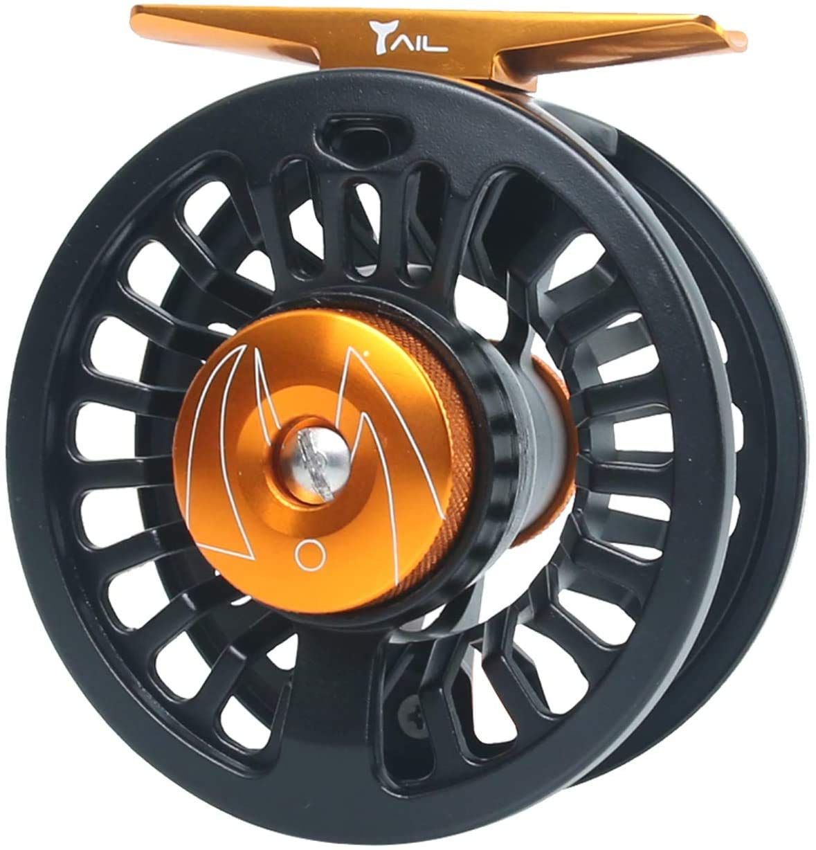 新品 M MAXIMUMCATCH Maxcatch Tail フライリール 軽量大アーバー テフロンディスクCNC加工アルミニウム合金ボディ3/4、5/6 、7/8wt (ブラック 3/4wt)
