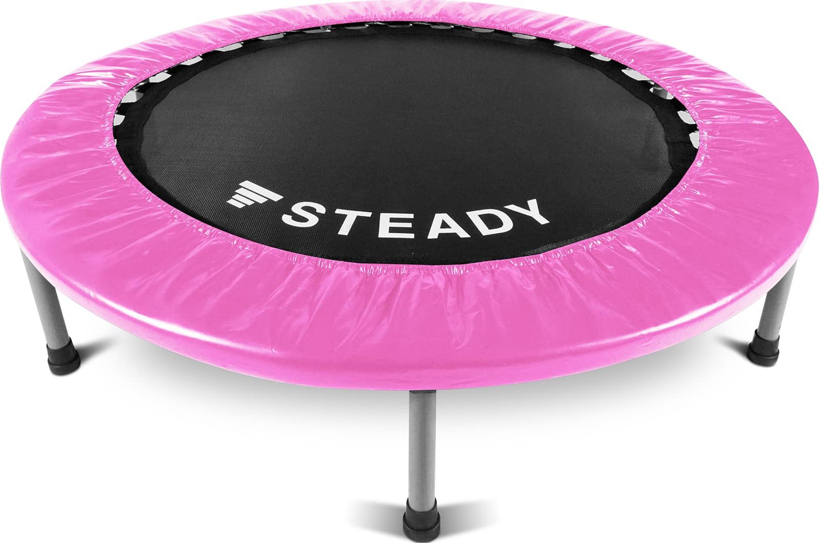 新品 STEADY トランポリン 室内 静音 耐荷重150kg 全12色 独自開発Power Flex? 高耐久性 折りたたみ 子供用 大人用 | 本体のみ/本体+手すり付/交換用カバーのみ | ST134/ST134-Cov