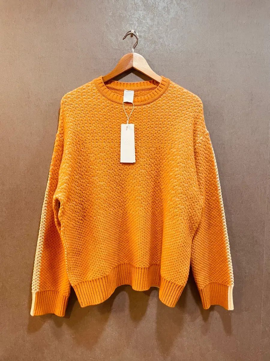 (新品) スタイルナンダ オレンジ バイカラー ニット S