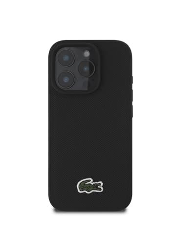 LACOSTE iPhone 16 Pro用ケース スマホケース ハードケース（PU）MagSafe対応｜アイコニック プチピケ ブラック★ 2f63f23e