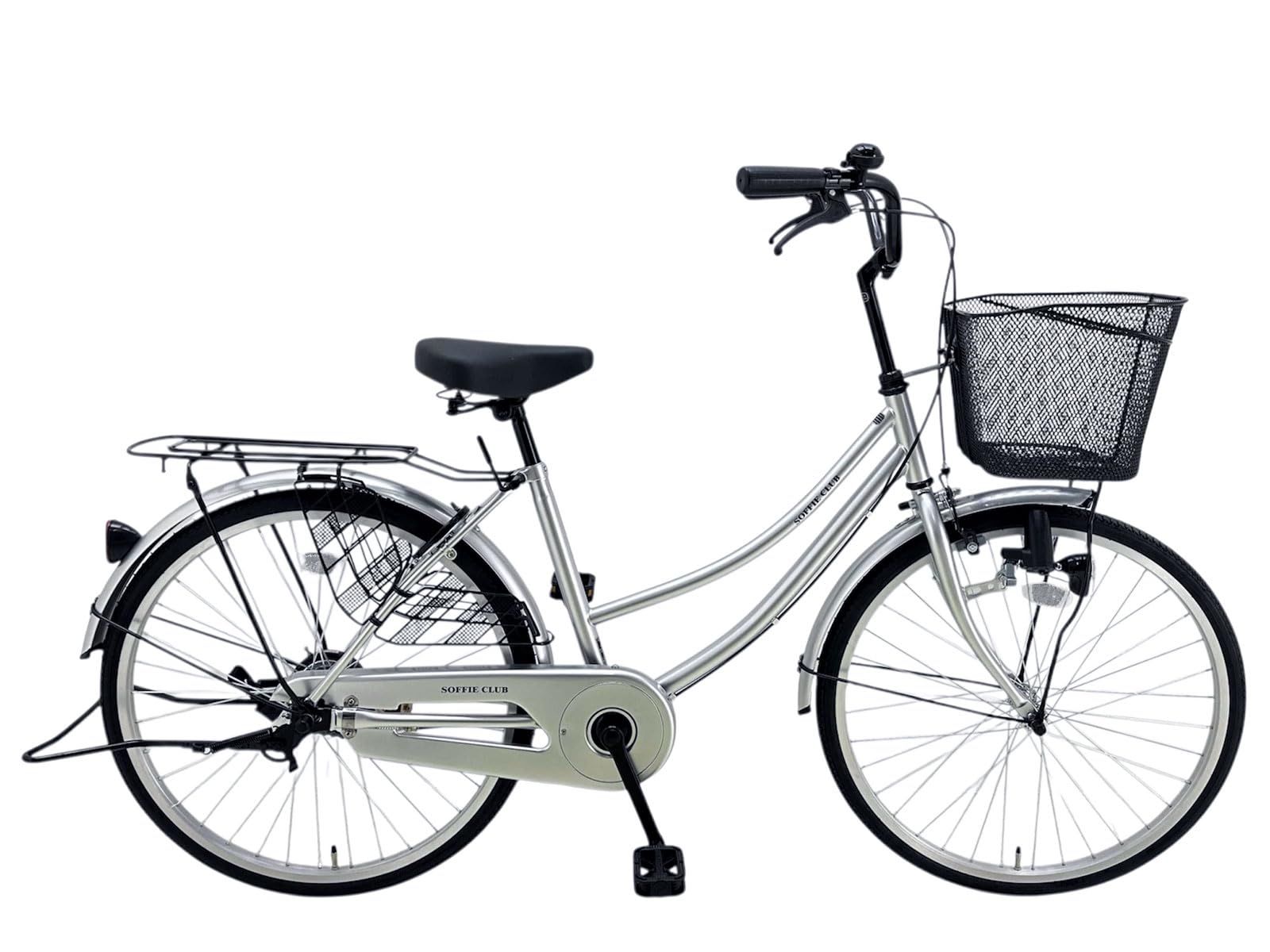 新品 トップ(TOP) 24インチ ソフィクラブ シングルギア ブロックダイナモライト シティサイクル 軽快自転車 ママチャリ 通勤 通学 シルバー