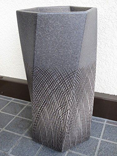 新品 陶器傘立て 櫛目ひねり六角 しがらき焼