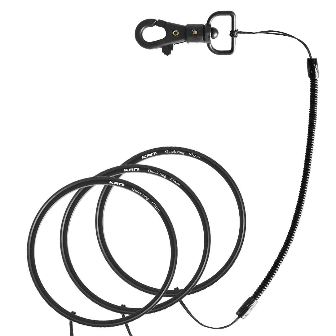 新品 KANI 67mm フィルタークイックリリース Quick ring 3個セット 脱落防止フック付 押込装着 ねじ込み不要 フィルターアクセサリ アルミ製 813503