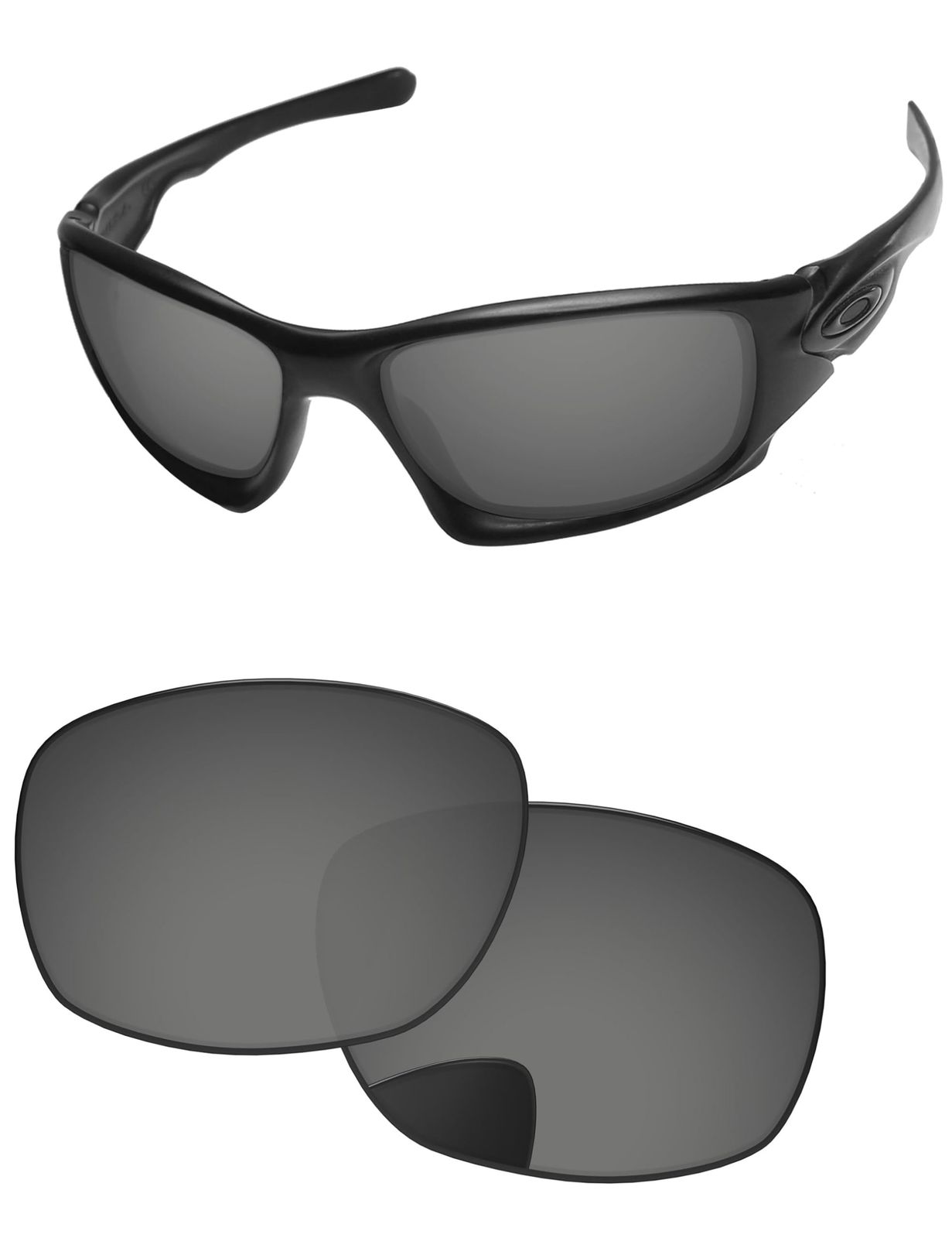 新品 PapaViva Pro+ 偏光 交換レンズ For Oakley Ten X OO9128 ブラッククローム