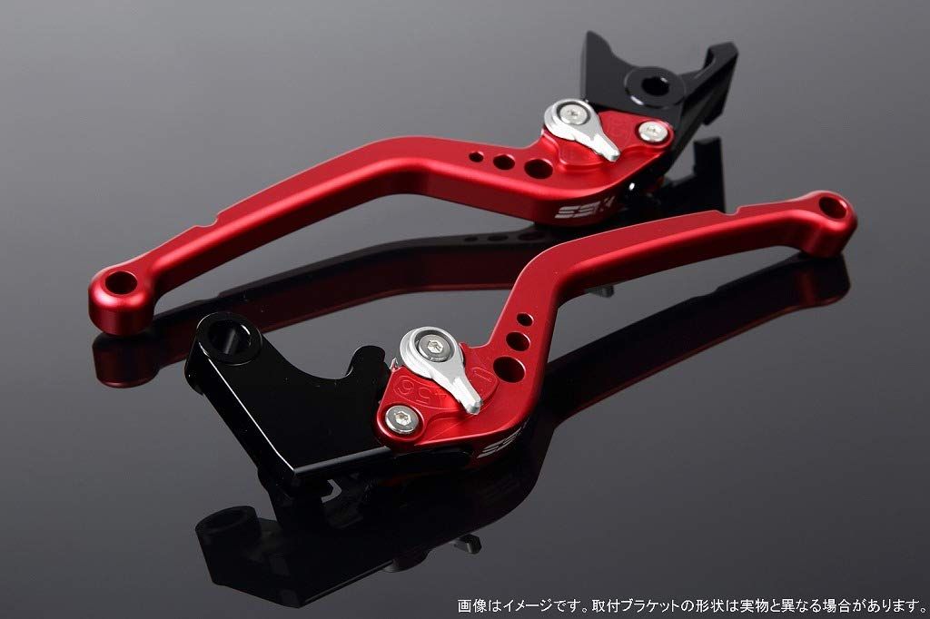 新品 SSK スピードラ アジャストレバーセット スタンダードロング レバー本体カラー:マットレッド アジャスターカラー:マットシルバー SUZUKI GSX-S125/GSX-R125 2017-2019