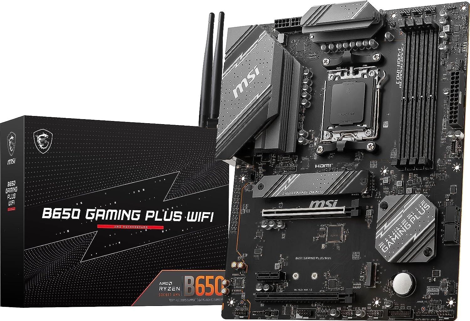 新品 MSI マザーボード B650 GAMING PLUS WIFI AMD Ryzen 7000/9000 シリーズ対応B650搭載 ATX 最大DDR5-7200 (OC)対応 MB6266