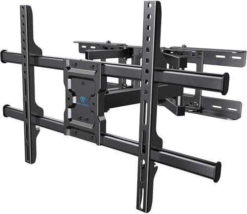 PERLESMITH テレビ壁掛け金具 37?75インチ対応 フルモーション式 耐荷重60kg tv壁掛け金具 かべかけ金具 テレビアーム ウォールマウント 前後＆左右&上下多角度調節 VESA600x400mmｍａ