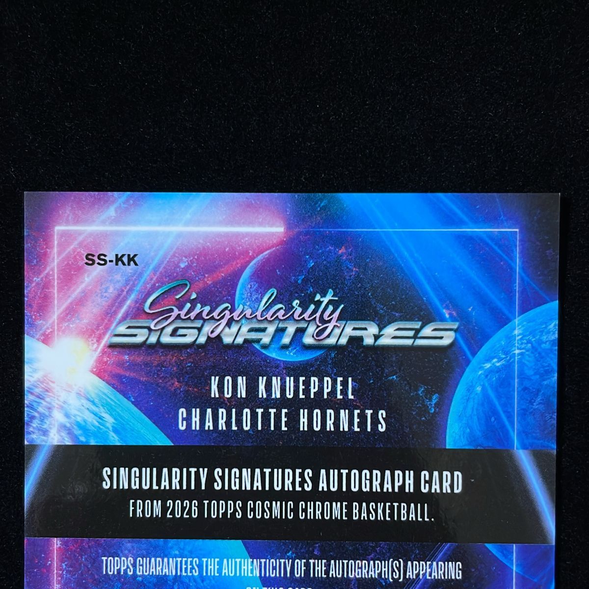 Kon Knueppel コン・カニップル Topps Cosmic Chrome 2025-26 RC On 