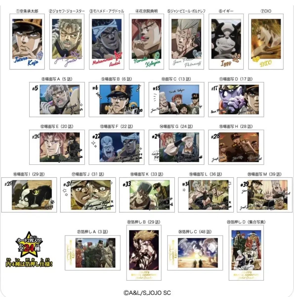BANDAI ジョジョの奇妙な冒険 ジョジョ 3分 カード Portraits（ポートレイツ） ハンボックス 未開封