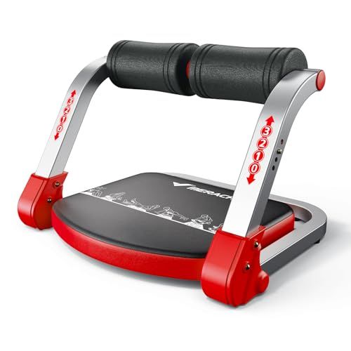 MERACH 腹筋マシン 腹筋器具 腹筋トレーナー 3段階負荷調整 折りたたみ可能 コンパクト 組立不要 静音 多機能 筋トレ器具 ダイエット器具 筋トレグッズ 運動器具 腹筋ローラー 1