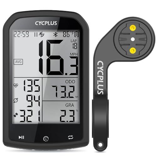 CYCPLUS GPSサイクルコンピューター 自転車スピードメーター 大画面 ワイヤレス SMART・ANT+センサー対応 STRAVAデータ同期 心拍数 高度計 ケイデンス 防水 (M1Z2)kk ac1fb863